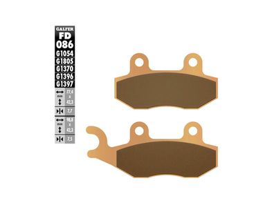 GALFER Bremsbelag "FD086" Satz G1370, Sintermetall Straße