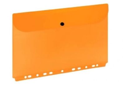 A4 Briefumschlag Orange mit Druckknopf - 100 Stk