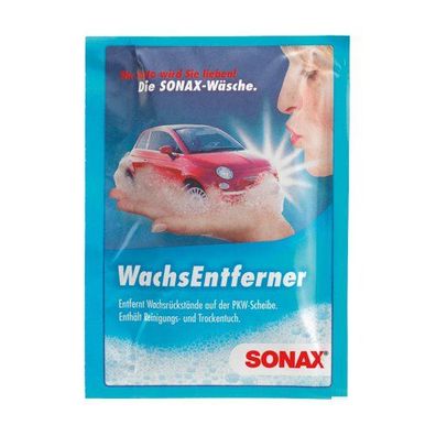 SONAX Scheibenreinigungstuch "WachsEntfe 10 ml Doppelkammerbeutel aus Verbundfolie