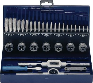Gewindeschneidzeugsatz M3-M12 32 teilig HSS Metallkass. PROMAT
