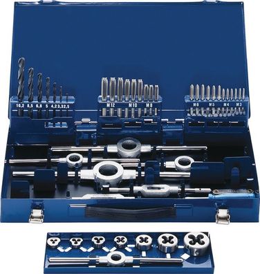 Gewindeschneidzeugsatz M3-M12 44 teilig HSS Metallkass. PROMAT