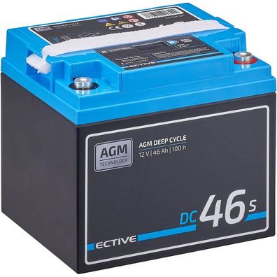 ECTIVE DC 46S AGM Deep Cycle mit LCD-Anzeige 46Ah Versorgungsbatterie