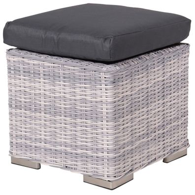 Tennessee Hocker 45x45 wolkig Grau Garden impressions