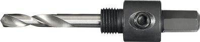 Aufnahmeschaft 6-KT 9,5mm m. Zentrierbohrer Lochsägen 14-30mm PROMAT