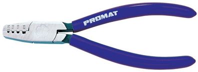 Aderendhülsenzange Gesamt-L.145mm 0,25-2,5 (AWG 23-13)mm² pol. Ku.-Überzug PROMAT