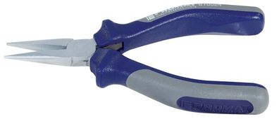 Elektronik-Spitzzange Gesamt-L.130mm ger. geschwärzt Mehrkomp.-Hüllen PROMAT