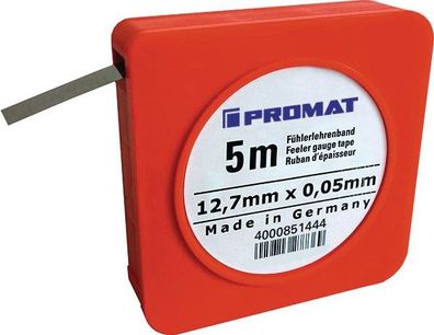 Fühlerlehrenband S.0,01mm Länge 5m B.12,7mm PROMAT