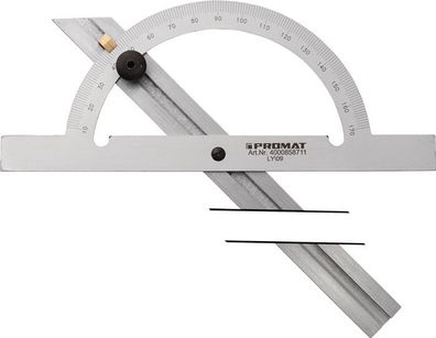 Winkelmesser Gradbogen-D.200mm Schienen-Länge 400mm PROMAT