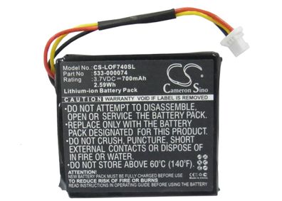 Ersatzakku - CS-LOF740SL - Logitech 533-000074 / F540 - 3,7 Volt 700mAh Li-Ion