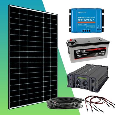 Insel Solaranlage 1500W Komplettset Plug & Play 12V / 230V