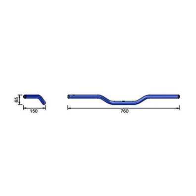 LSL Lenker "Superbike" Ø 22 mm, Breite x Höhe x Kr "L01", Stahl,