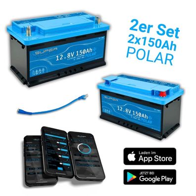 Supervolt Polar LiFePO4 300Ah 12.8V mit Heizung & Bluetooth BMS