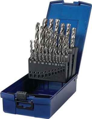 Spiralbohrersatz DIN 338 TypN Z3 D.1-13x0,5mm HSS-Co5 25-tlg. Ku.-Kass. PROMAT