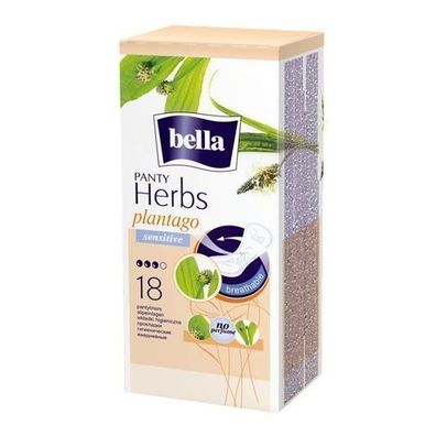 Natérliche Damenbinde mit Spitzwegerich-Extrakt - Bella Herbs, 18 Stéck, Extra Lang