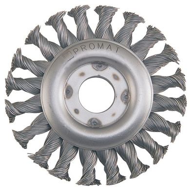 Rundbürste D.115mm Drahtstärke 0,5mm VA-Draht 12mm 12500min-¹ PROMAT