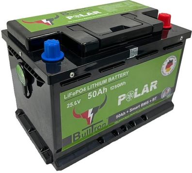 Bulltron 50Ah Polar LiFePO4 25.6V Akku mit Smart BMS, Bluetooth App und Heizung