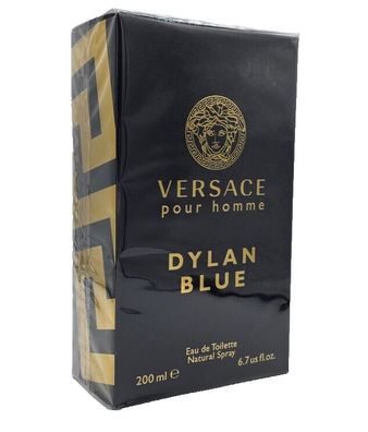 Versace Dylan Blue Eau De Toilette für Herren - 200 ml NEU & OVP