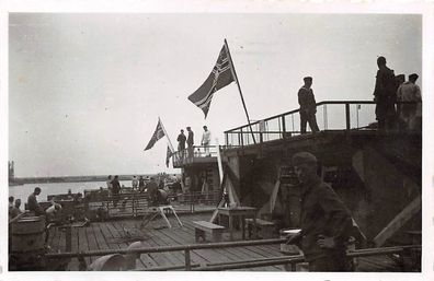 Parade der Flak - Fähren bei General Besuch Hafen Constanta Rumänien