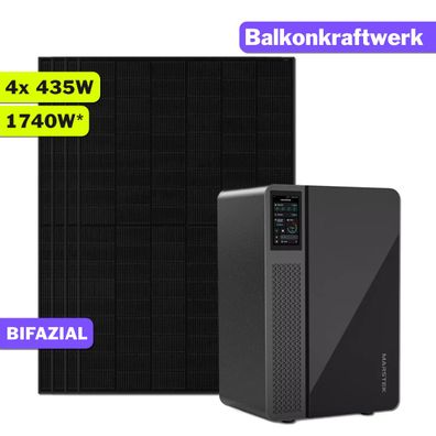 1740W Balkonkraftwerk Marstek Jupiter C Speicher 2,56 kWh PV Solaranlage