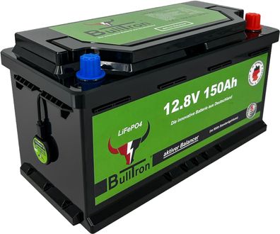 BullTron 150Ah inkl. Smart BMS mit 100A Dauerstrom & BT App