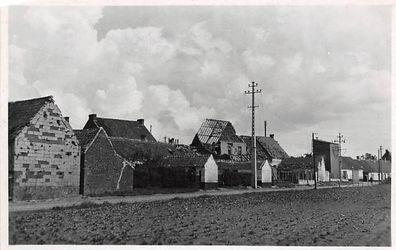 Zerstörte Häuser an der Lys bei Wervik Belgien