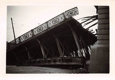 Zerstörte Brücke der Schelde in Antwerpen Belgien