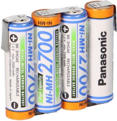 Panasonic Akkupack 4,8V 2700mAh F1x4 Zelle HR-3U LF Z-Form