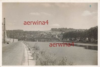 Eisenbahn Behelfsbrücke über die Maas bei Namur Belgien