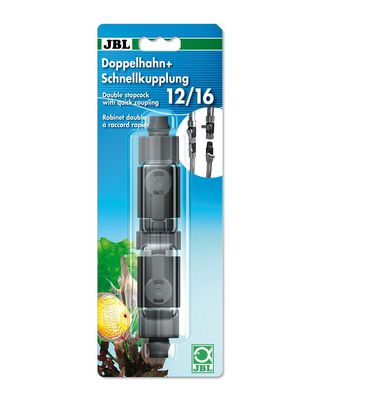 JBL Doppelhahn + Schnellkupplung 12/16 für Aquarienfilter