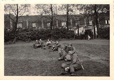 deutsche Soldaten Sportplatz Roubaix Frankreich