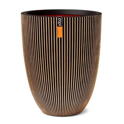 Vase elegante Groove H58 cm schwarz gold Blumentopf Capi Europa Capi europe