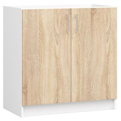 Küchenschrank AKORD LIMA modular S80 Weiß 80 cm Front Sonoma-Eiche 80x82x44,5 cm