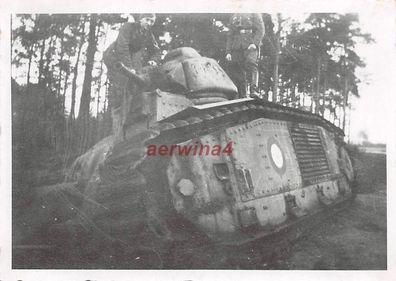 Franz. Panzer Char B1 bei Saint - Quentin Frankreich