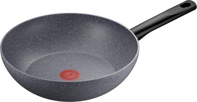 Tefal Natural On Wokpfanne 28 cm Antihaft Induktion Thermo-Signal Stein-Effekt