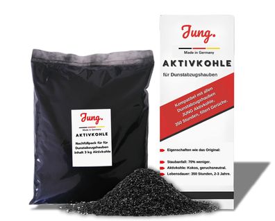 JUNG Aktivkohle Nachfüllpack 2,5 kg Dunstabzugshaube Pellets kohle (Gr. 2,5 kg)