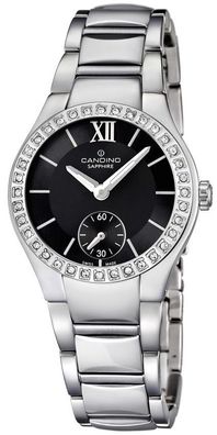 Damenuhr Candino Armbanduhr C4537/2 Strass Saphirglas Swiss Made