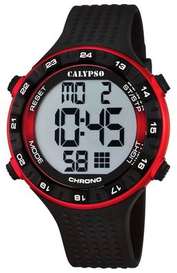 Calypso Herrenuhr Armbanduhr Digitaluhr K5663/4 schwarz rot