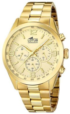 Lotus Armbanduhr Herrenuhr 18153/2 Edelstahlband PVD gold