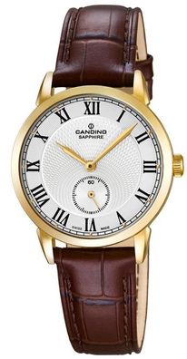 Candino Damenuhr Armbanduhr C4594/2 Lederband braun golden