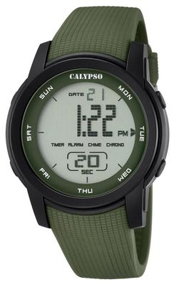 Calypso Digital Uhr Armbanduhr K5698/4 grün schwarz