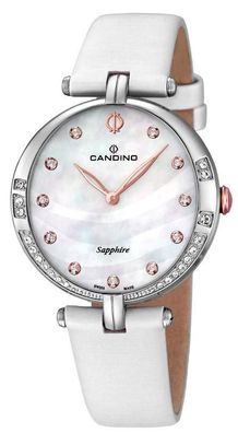 Candino Damenuhr Strass Armbanduhr C4601/2 creme