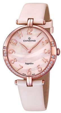 Candino Damenuhr C4602/3 Leder/Textilband rosé Strass