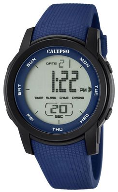 Calypso Digital Uhr ArmbanduhrK5698/2 blau schwarz