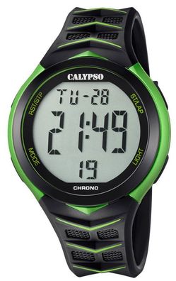 Calypso Digital Armbanduhr schwarz grün K5730/4