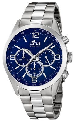 Lotus Armbanduhr Herrenuhr 18152/4 Edelstahlband Chrono silber