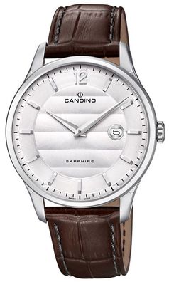 Herrenuhr Candino Armbanduhr C4638/1 Lederband Swiss Made