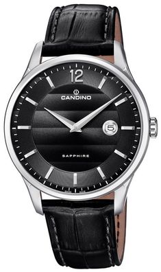 Herrenuhr Candino Armbanduhr C4638/4 Lederarmband Swiss Made