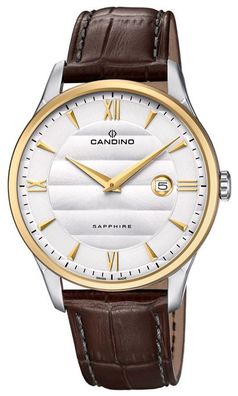 Herrenuhr Candino Armbanduhr C4640/1 Lederband Swiss Made