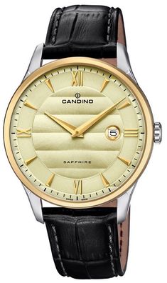 Herrenuhr Candino Armbanduhr C4640/2 Lederband Swiss Made