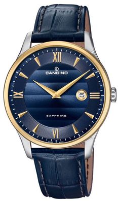 Herrenuhr Candino Armbanduhr C4640/3 Lederband Swiss Made